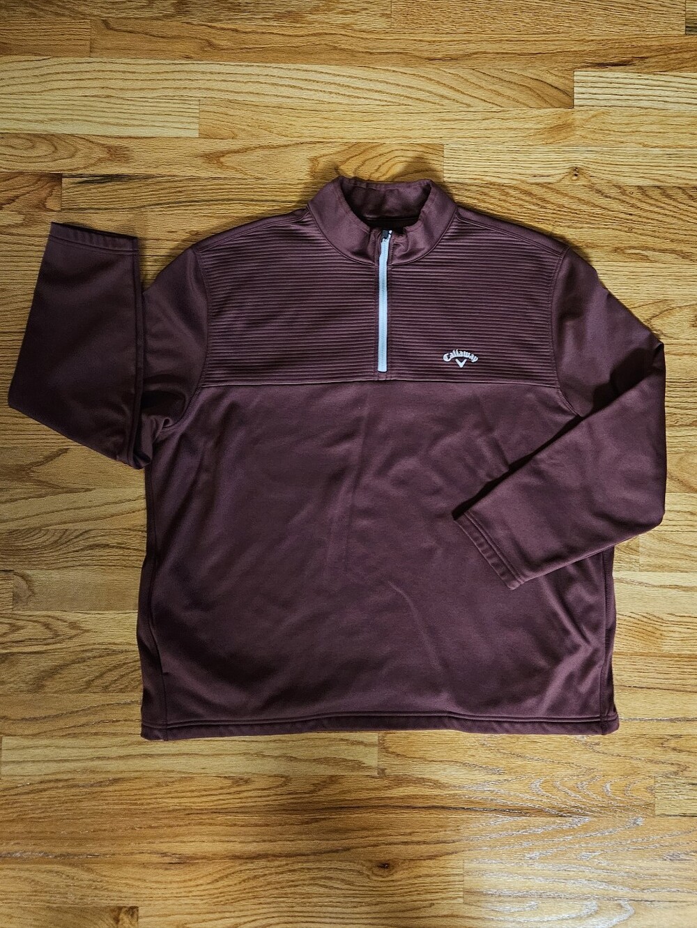 Callaway Men's Quarter-Zip Performance Jackets in Navy, Burgundy, and Black - Picture 4 of 5